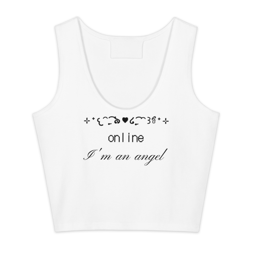 Online I'm an Angel Crop Top
