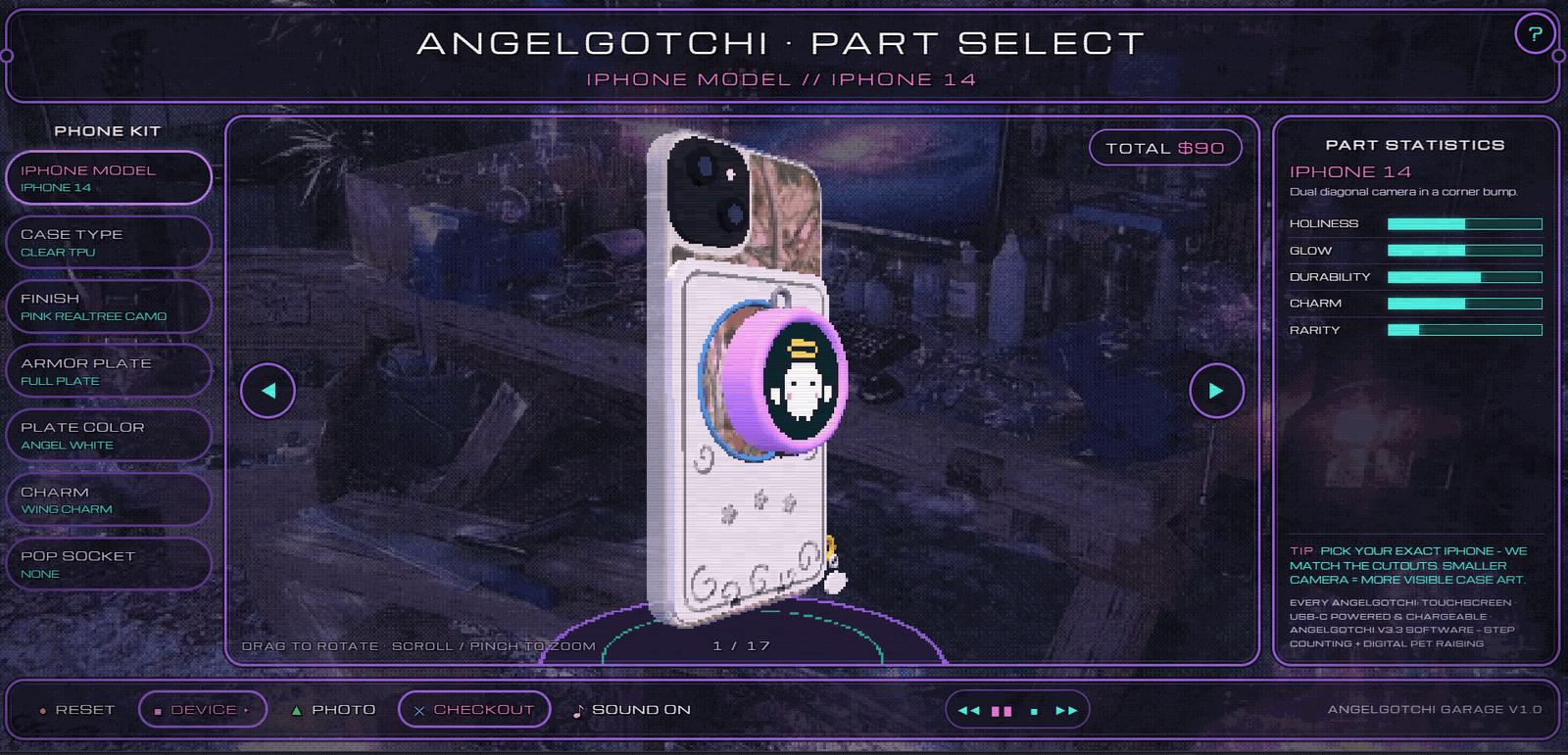 Angelgotchi Builder - design your iPhone case in 3D