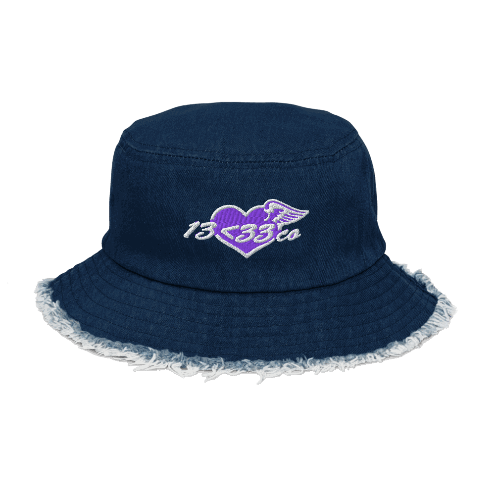 Winged Heart Denim Bucket Hat