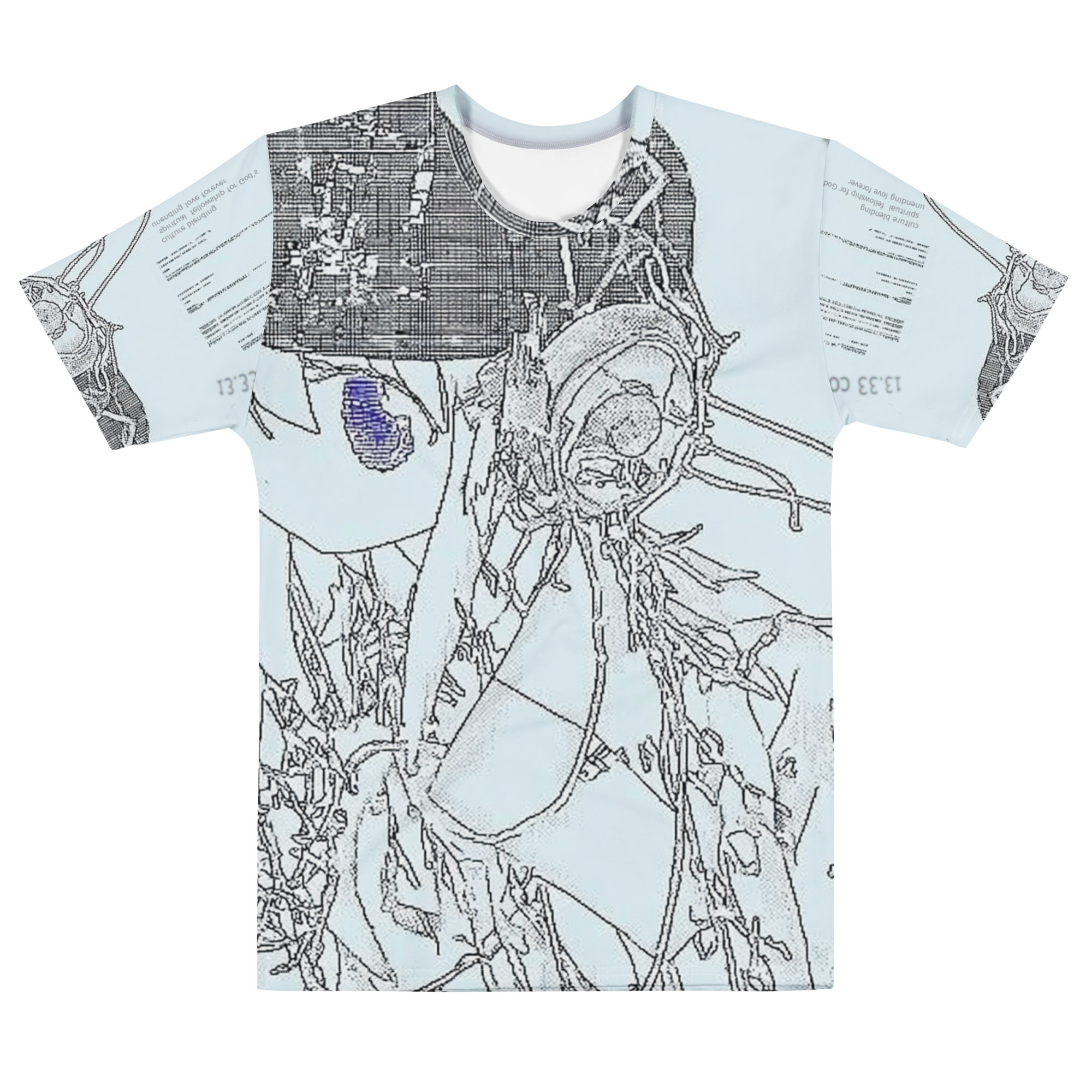 Blue crew all cotton men's tee