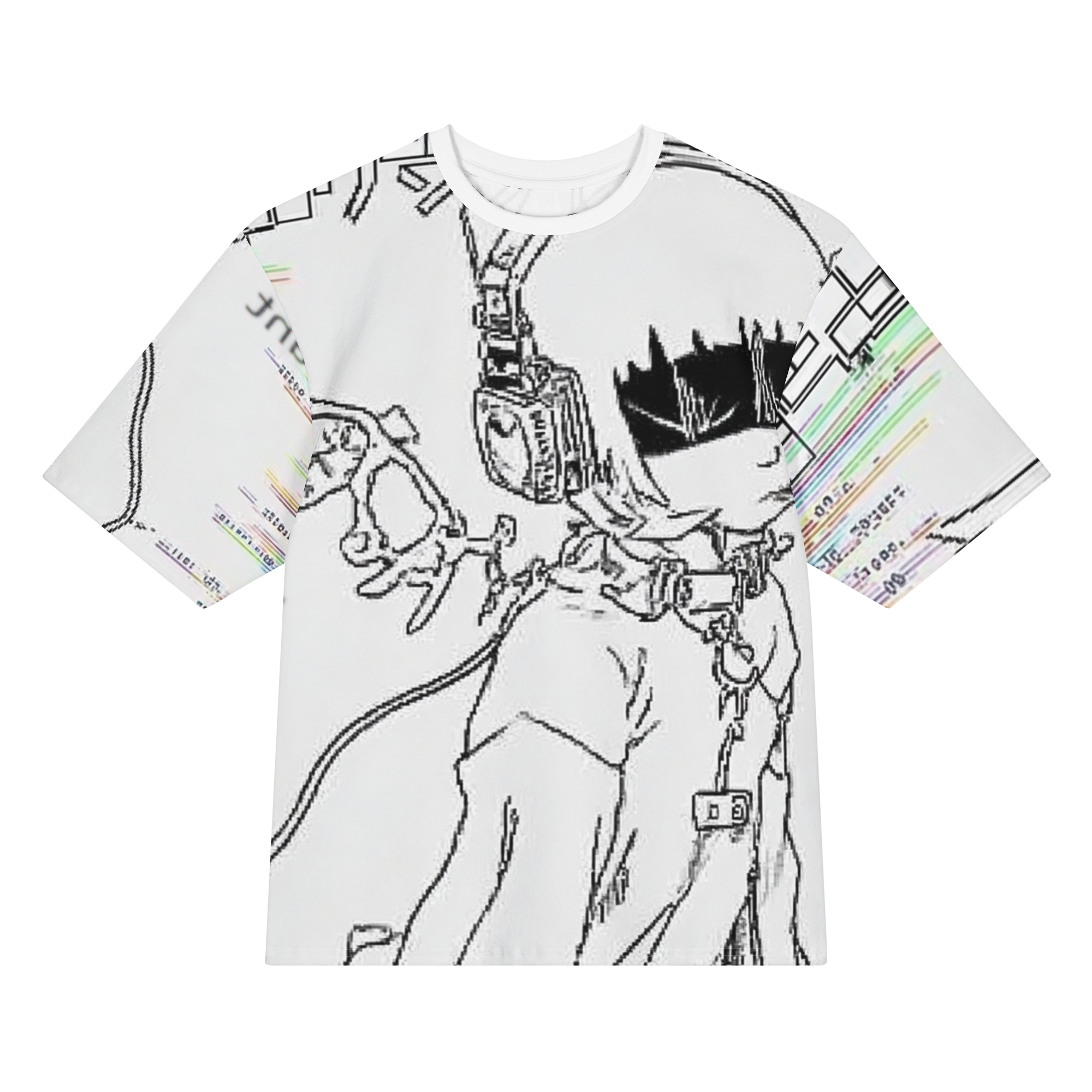 Glitchy Oversized Tee